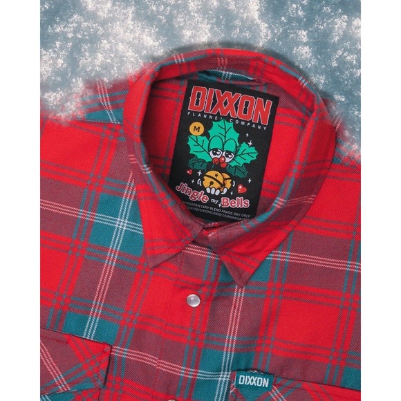 DIXXON Other - Dixxon Flannel Co "Jingle Bells" Shirt Men’s Size XXL Christmas Pearl Snap Red